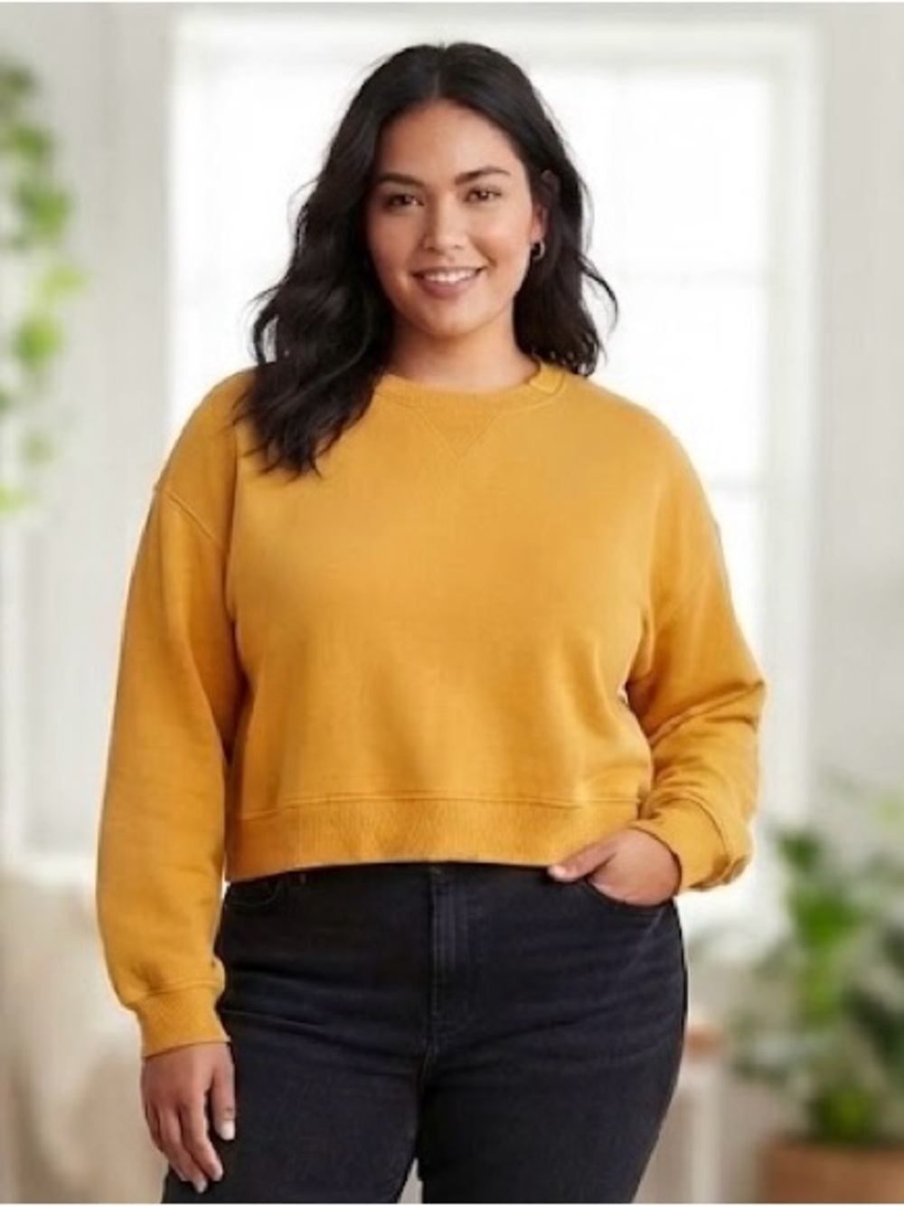 Old Navy Golden Yellow Crewneck Sweater